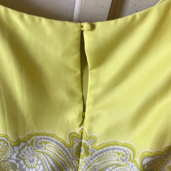 Anne Taylor Loft Size 12 Ladies Neon Green and Gray Dress - Picture 4 of 7